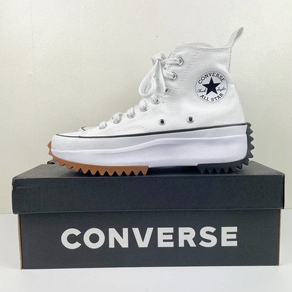 Converse Shoes - Converse - White Run Star Hike High Top Chunky Platform Lugged Sole Sneakers